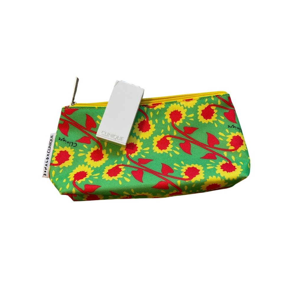 Clinique Cosmetic Pouch With Sunflower Print & Eyeshadow Palette
